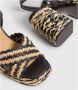 Castañer Vicen sandalette van raffia met kalfsleren details - Thumbnail 14