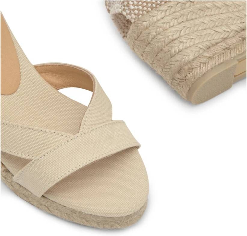 Castañer Sandalen MET 7 CM Wiggenhak Beige Dames