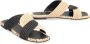 Castañer Prado slipper van raffia met schapenleren details - Thumbnail 4