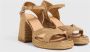 Castañer Gouden Hak Espadrilles voor Vrouwen Beige Dames - Thumbnail 3