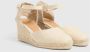 Castañer Ivoor Katoenen Sleehak Espadrilles White Dames - Thumbnail 2