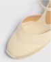 Castañer Ivoor Katoenen Sleehak Espadrilles White Dames - Thumbnail 6