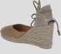 Castañer Beige Sandalen met Gevlochten Raffia Sleehak Beige Dames - Thumbnail 9