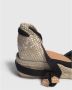 Castañer Carina katoenen espadrilles met striksluiting en 5 cm sleehak. Beige Dames - Thumbnail 4