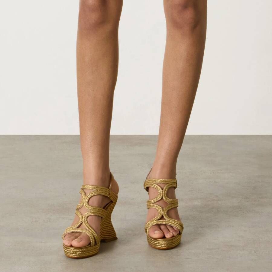 Castañer Sleehak Sandaal MET 12 CM HAK Yellow Dames