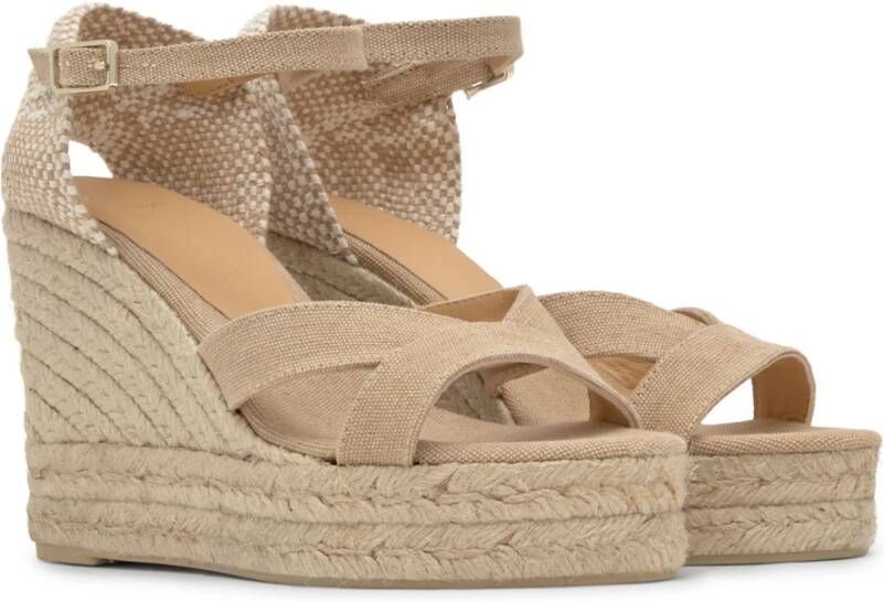 Castañer Sleehak Sandalen MET 11 CM HAK Beige Dames