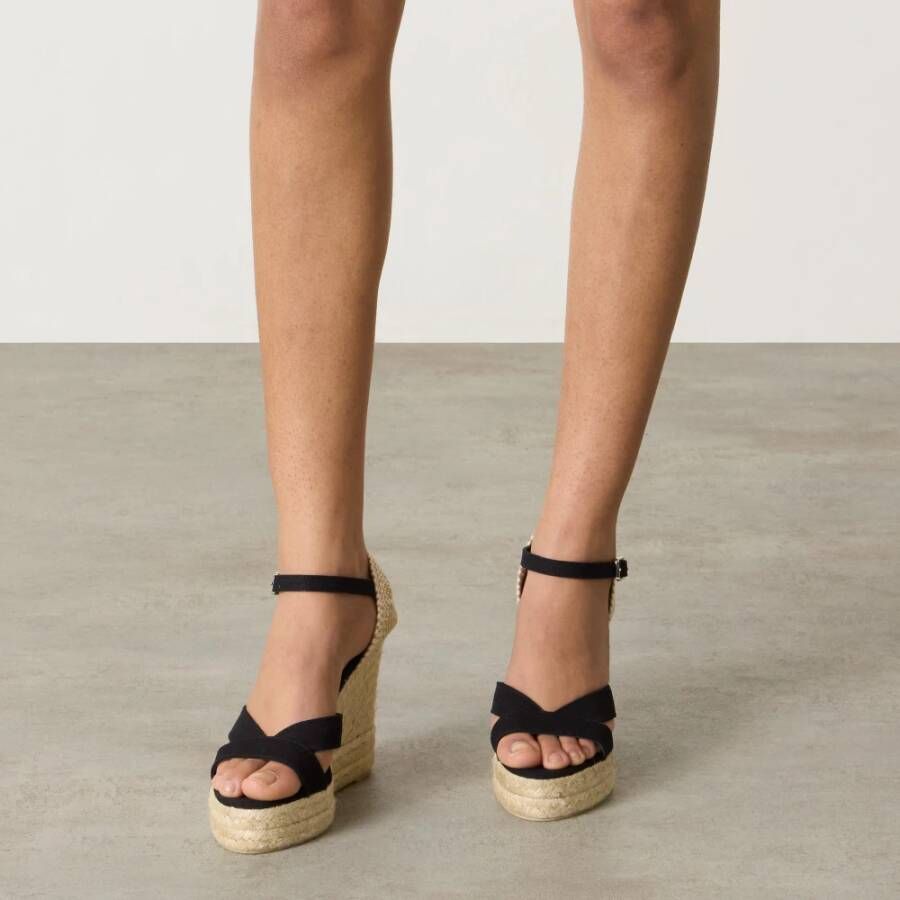 Castañer Sleehak Sandalen MET 11 CM HAK Black Dames