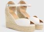 Castañer Bianca satijnen espadrilles met striksluiting dubbele platform en 11 cm hak. - Thumbnail 4