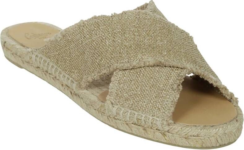 Castañer Palmera 032 Linnen Slippers Beige Dames