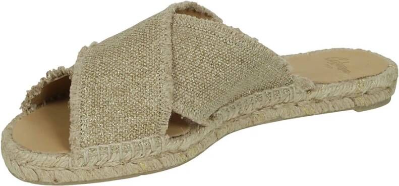 Castañer Palmera 032 Linnen Slippers Beige Dames