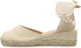 Castañer Carina katoenen espadrilles met striksluiting en 5 cm sleehak. Beige Dames - Thumbnail 17