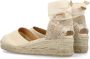 Castañer Carina katoenen espadrilles met striksluiting en 5 cm sleehak. Beige Dames - Thumbnail 18