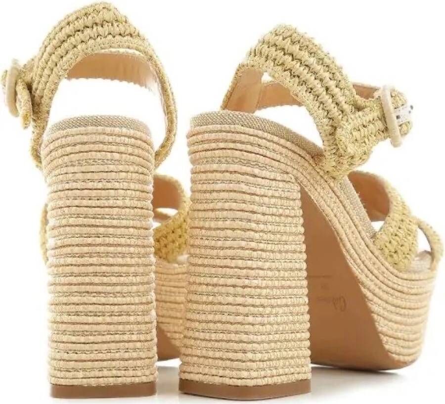 Castañer Stijlvolle Espadrille Sandalen voor Vrouwen Yellow Dames