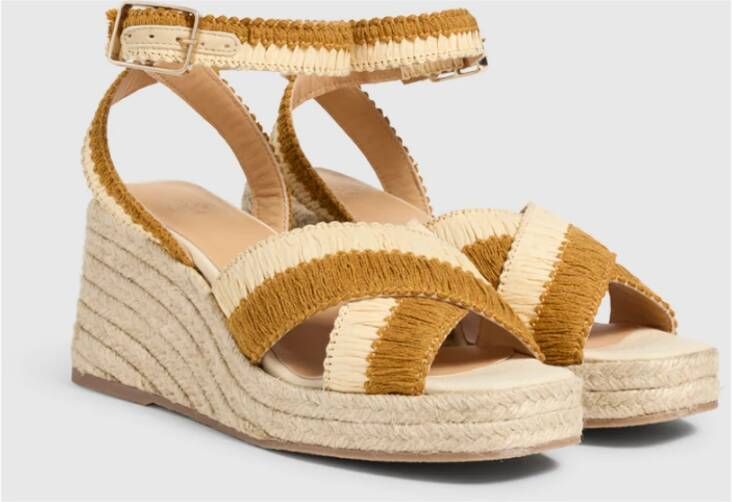 Castañer Tatiana Zomer Sleehak Sandalen Beige Dames