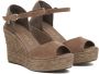 Castañer Taupe Peep Toe Espadrilles Handgemaakt in Spanje Brown Dames - Thumbnail 3