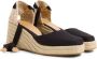 Castañer Tina katoenen espadrilles met striksluiting en 8 cm hak. Black Dames - Thumbnail 3