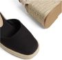 Castañer Tina katoenen espadrilles met striksluiting en 8 cm hak. Black Dames - Thumbnail 6