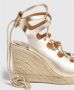 Castañer Unieke Leren Espadrille Sleehakken Beige Dames - Thumbnail 3