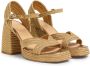 Castañer Gouden Hak Espadrilles voor Vrouwen Beige Dames - Thumbnail 3