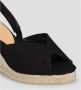 Castañer Zwarte Sandalen met Ronde Open Neus Black Dames - Thumbnail 3