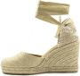 Castañer Beige Espadrille Sandalen met Raffia Sleehak Beige Dames - Thumbnail 10