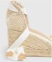 Castañer Bilina gewassen-katoenen espadrilles met striksluiting en 7 cm sleehak. - Thumbnail 3
