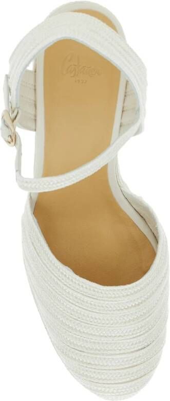 Castañer Witte sleehak sneakers met metalen band