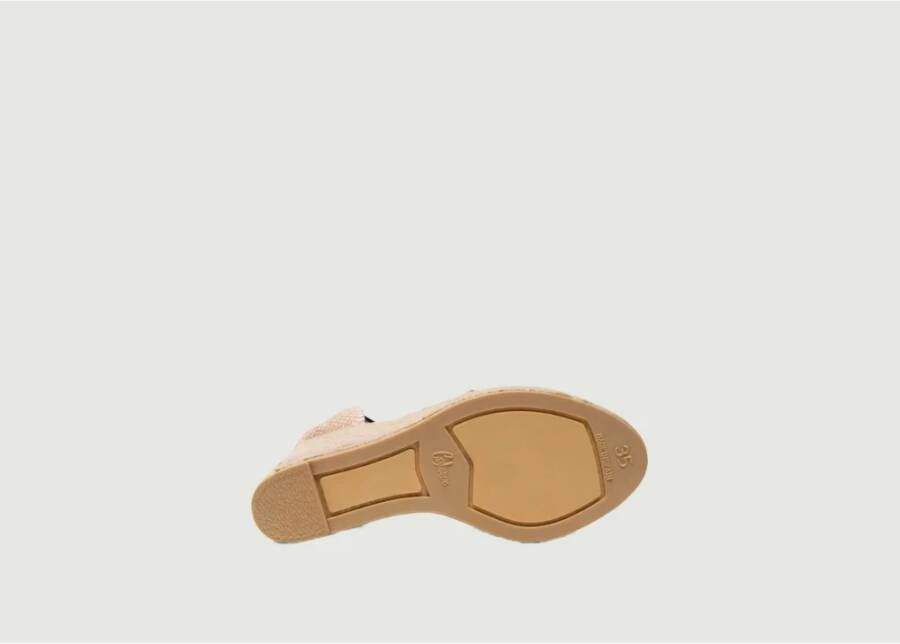 Castañer Zwarte Canvas Espadrille Sleehakken