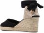 Castañer Zwarte Espadrille Sneakers met Enkelveters Black Dames - Thumbnail 4