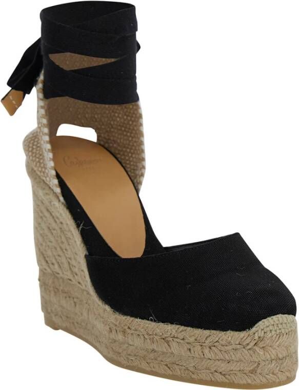 Castañer Zwarte Espadrille Sleehakken Black Dames