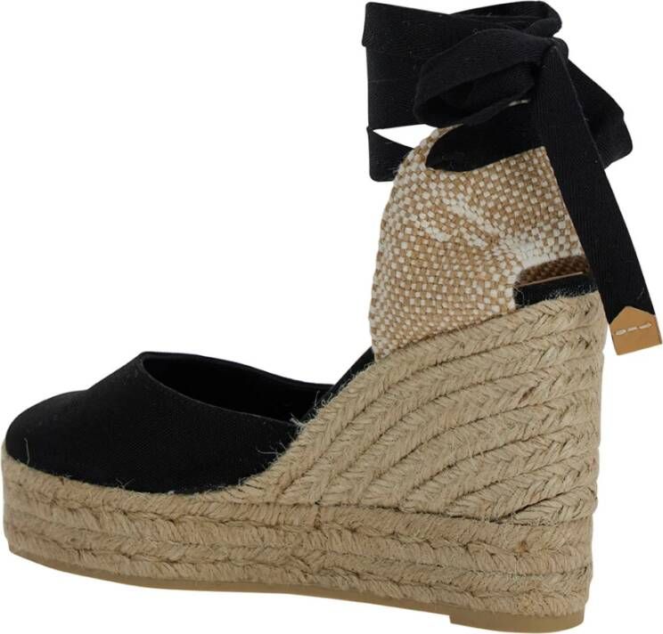 Castañer Zwarte Espadrille Sleehakken Black Dames