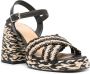 Castañer Zwarte Geweven Kruisband Sandalen Black Dames - Thumbnail 4