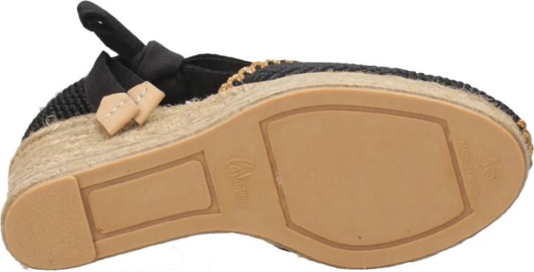 Castañer Coeur espadrilles met onze iconische stiksels op de hielkap 11 cm sleehak en dubbele platform. - Foto 3