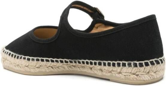 Castañer Zwarte platte schoenen met gespsluiting