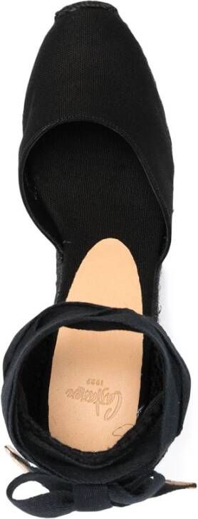 Castañer Zwarte Sleehak Espadrilles Sandalen Vrouwen Black Dames