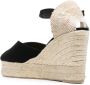Castañer Zwarte Canvas Platform Wedge Espadrilles Black Dames - Thumbnail 9