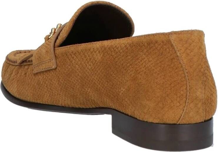 Celine Bruine Loafer met Franjes