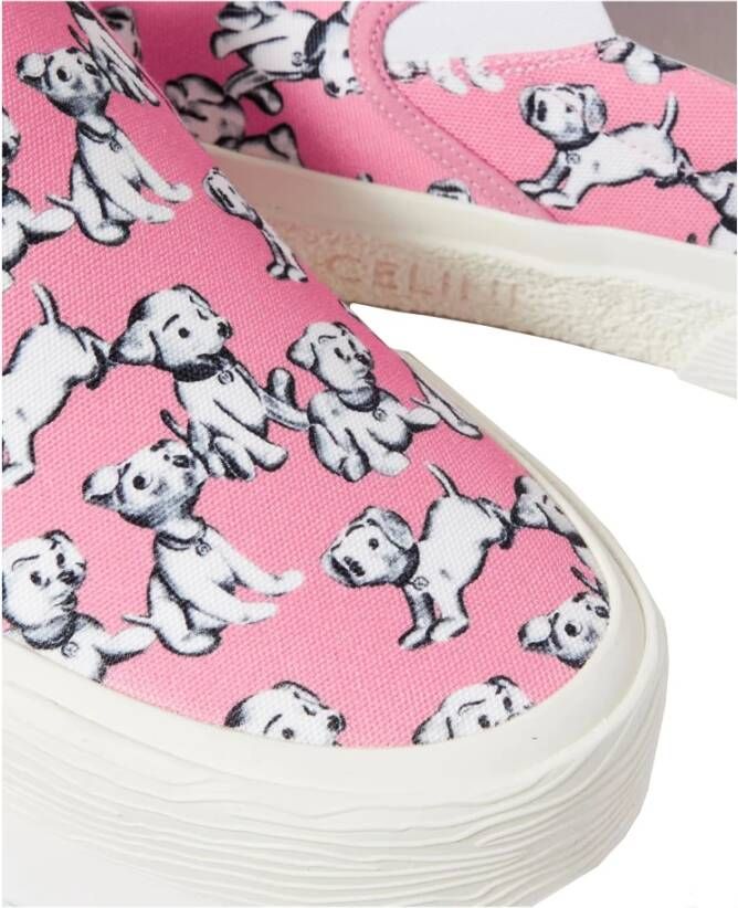 Celine Canvas Slip-On Sneakers Roze Dames