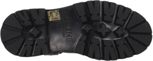 Celine Vintage Leren Enkellaarzen met Zijdetail