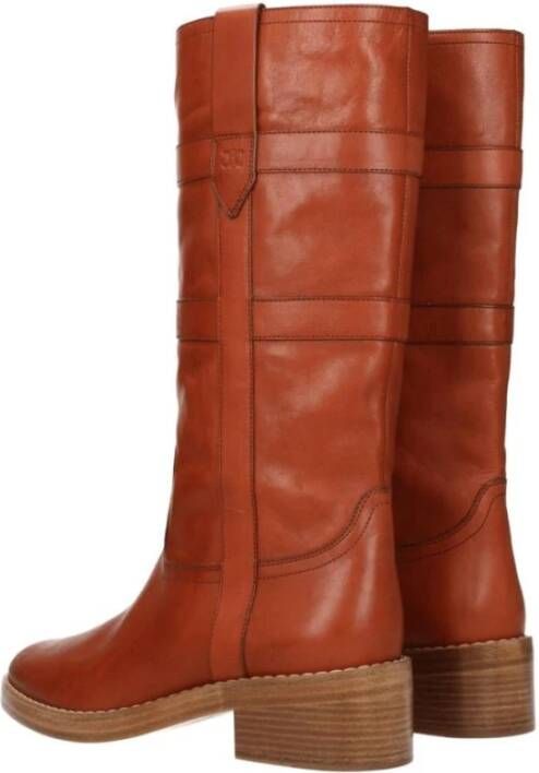 Celine Vintage Leren Laarzen met Middelhoge Hakken