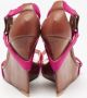 Celine Vintage Pre-owned Canvas sandals Pink Dames - Thumbnail 4