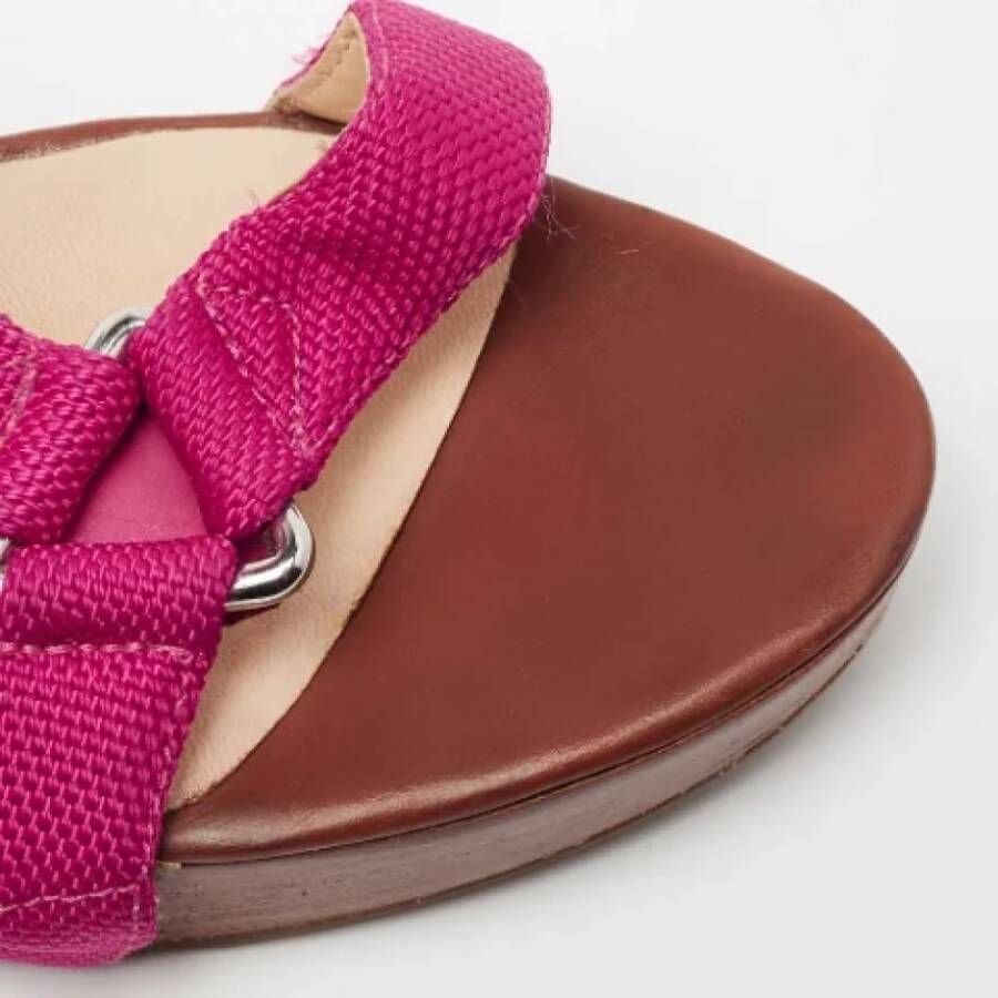 Celine Vintage Pre-owned Canvas sandals Pink Dames