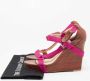 Celine Vintage Pre-owned Canvas sandals Pink Dames - Thumbnail 8