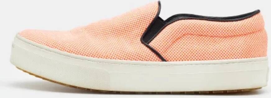 Celine Vintage Pre-owned Canvas sneakers Orange Dames