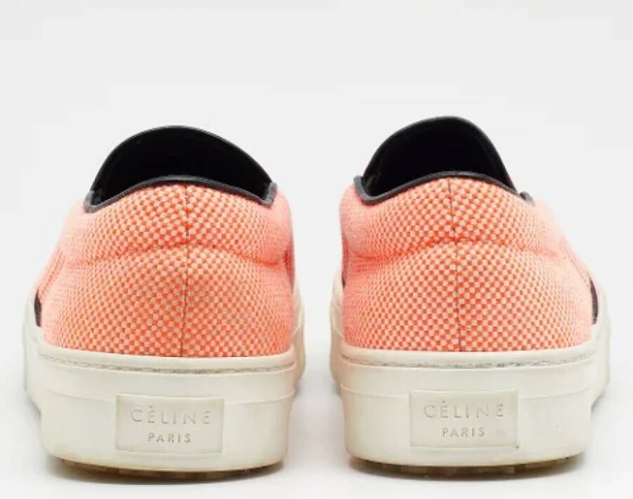 Celine Vintage Pre-owned Canvas sneakers Orange Dames