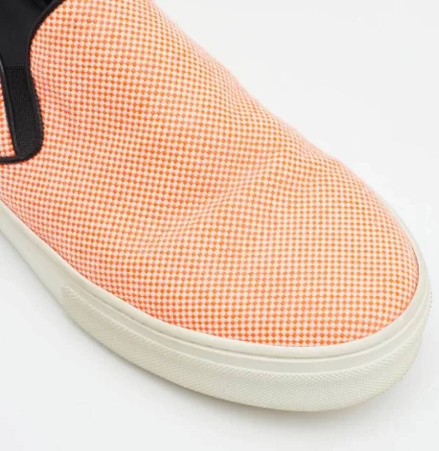 Celine Vintage Pre-owned Canvas sneakers Orange Dames