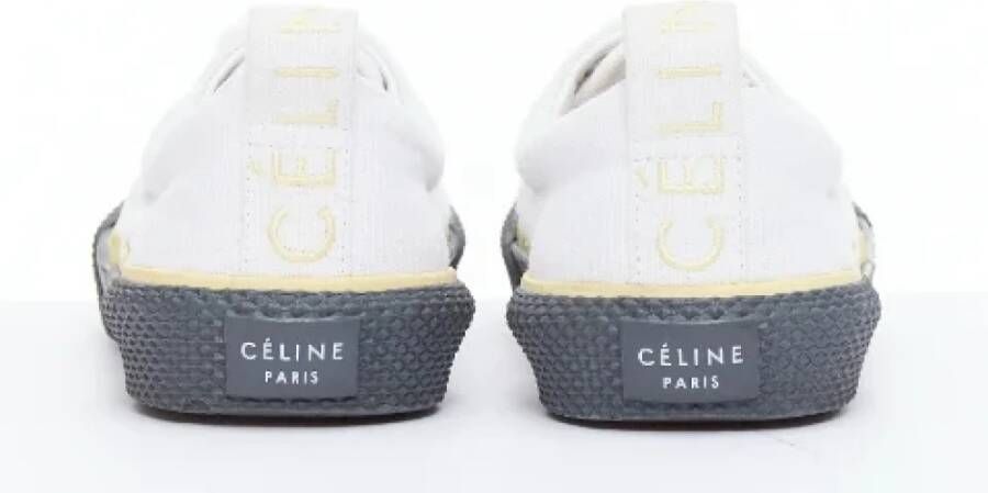Celine Vintage Pre-owned Canvas sneakers White Dames