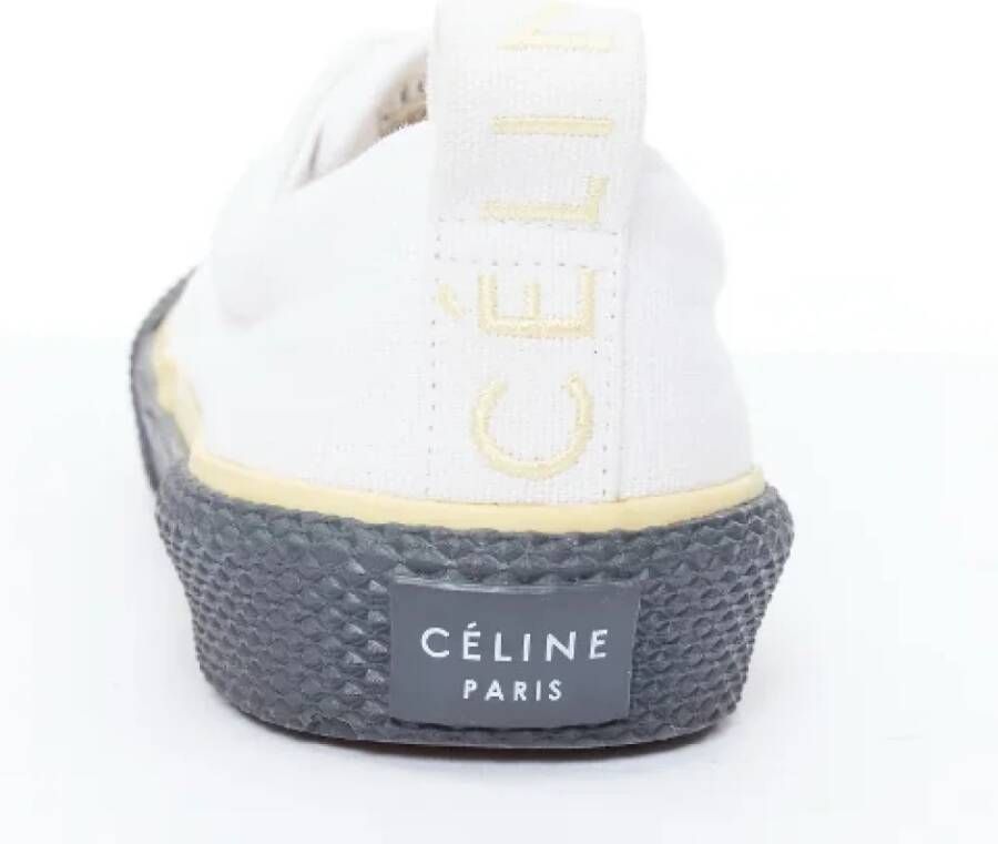 Celine Vintage Pre-owned Canvas sneakers White Dames