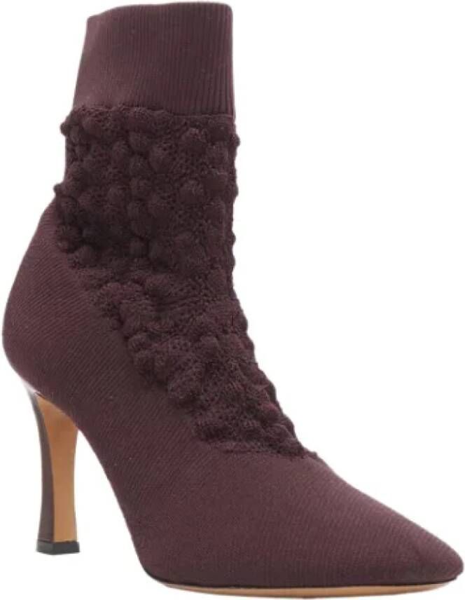 Celine Vintage Pre-owned Cotton boots Red Dames