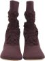 Celine Vintage Pre-owned Cotton boots Red Dames - Thumbnail 3